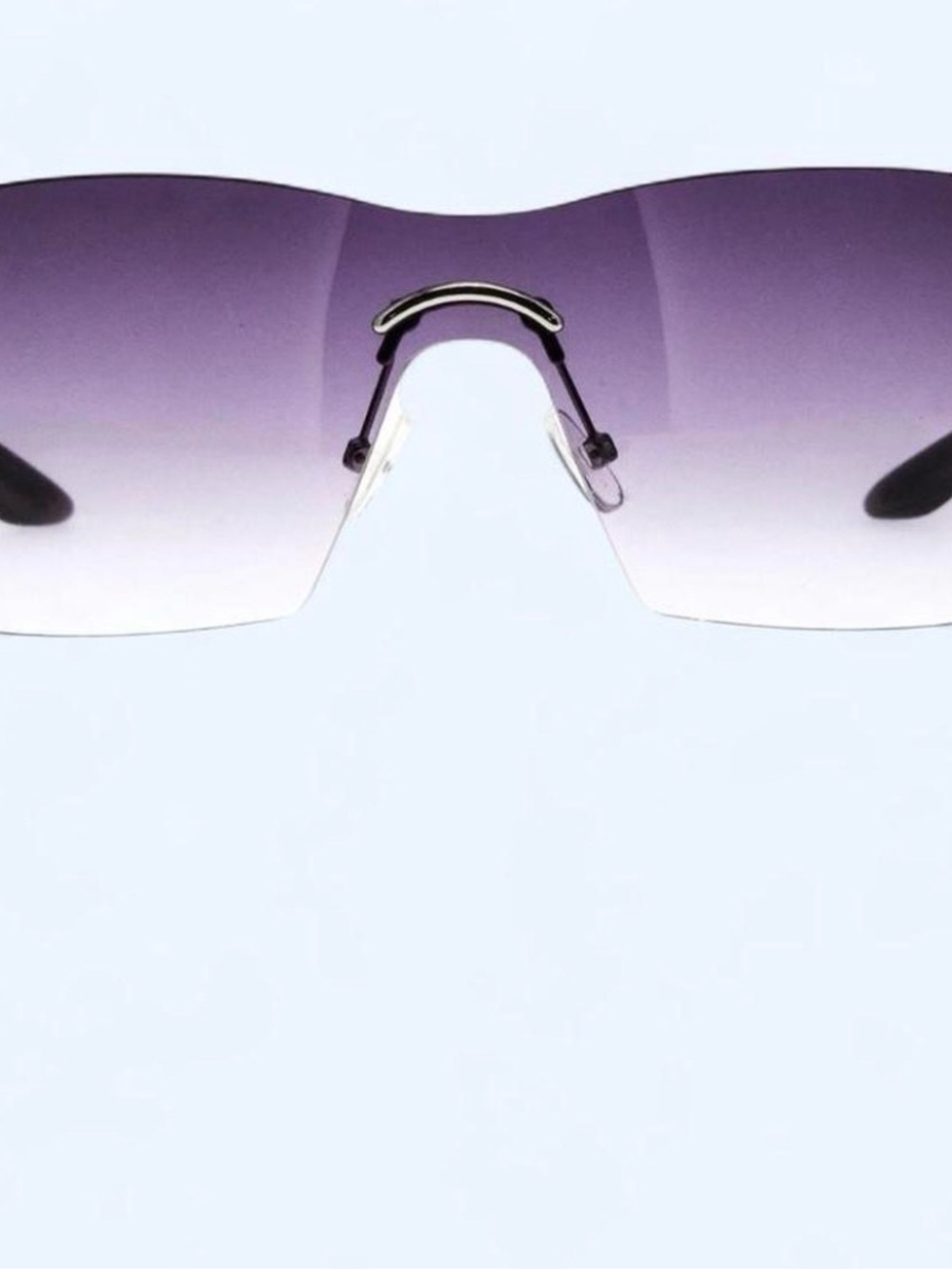 Purple Gradient Rimless Women's Sunglasses